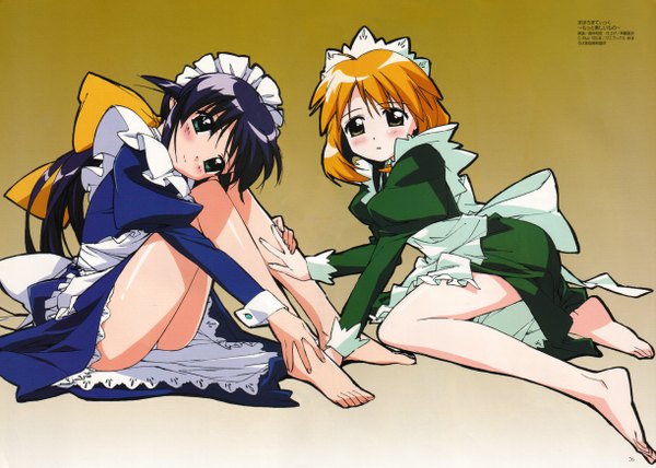 Anime picture 2442x1743 with mahoromatic andou mahoro andou minawa highres light erotic pantyshot sitting