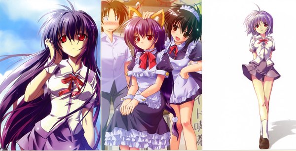 Anime picture 3472x1772 with iriya no sora ufo no natsu toei animation komatsu eiji highres wide image maid girl