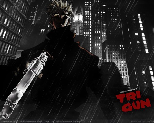 Anime picture 1280x1024 with trigun vash the stampede gun pistol tagme