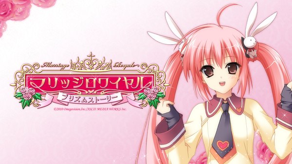 Anime picture 1920x1080 with marriage royale shinjou otoha suzuhira hiro long hair highres wide image twintails pink hair