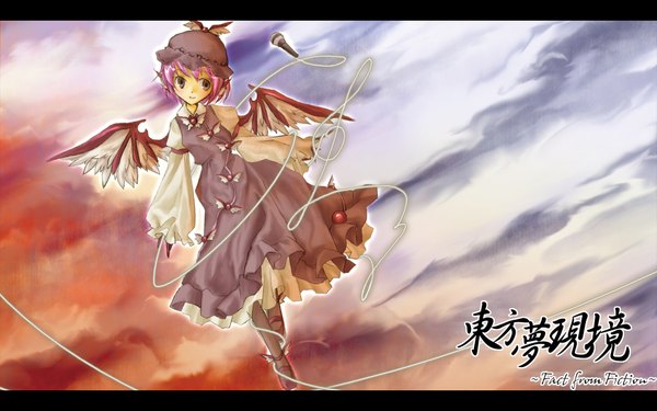 Anime picture 1920x1200 with touhou mystia lorelei highres wide image girl microphone