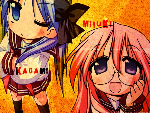 Anime picture 1600x1200 with lucky star kyoto animation hiiragi kagami takara miyuki girl