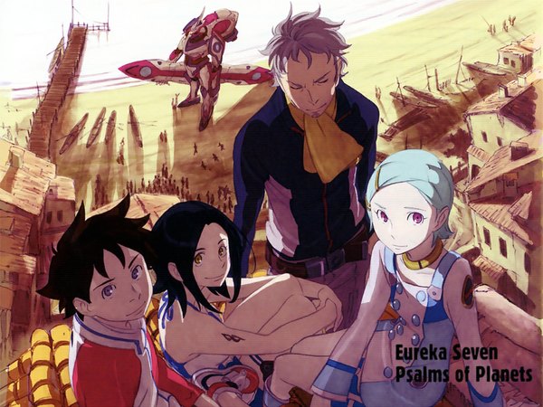 Anime picture 1024x768 with eureka seven studio bones eureka renton thurston talho yuuki holland novak nirvash